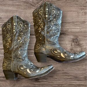 Corral Charcoal Cutout Western Boots